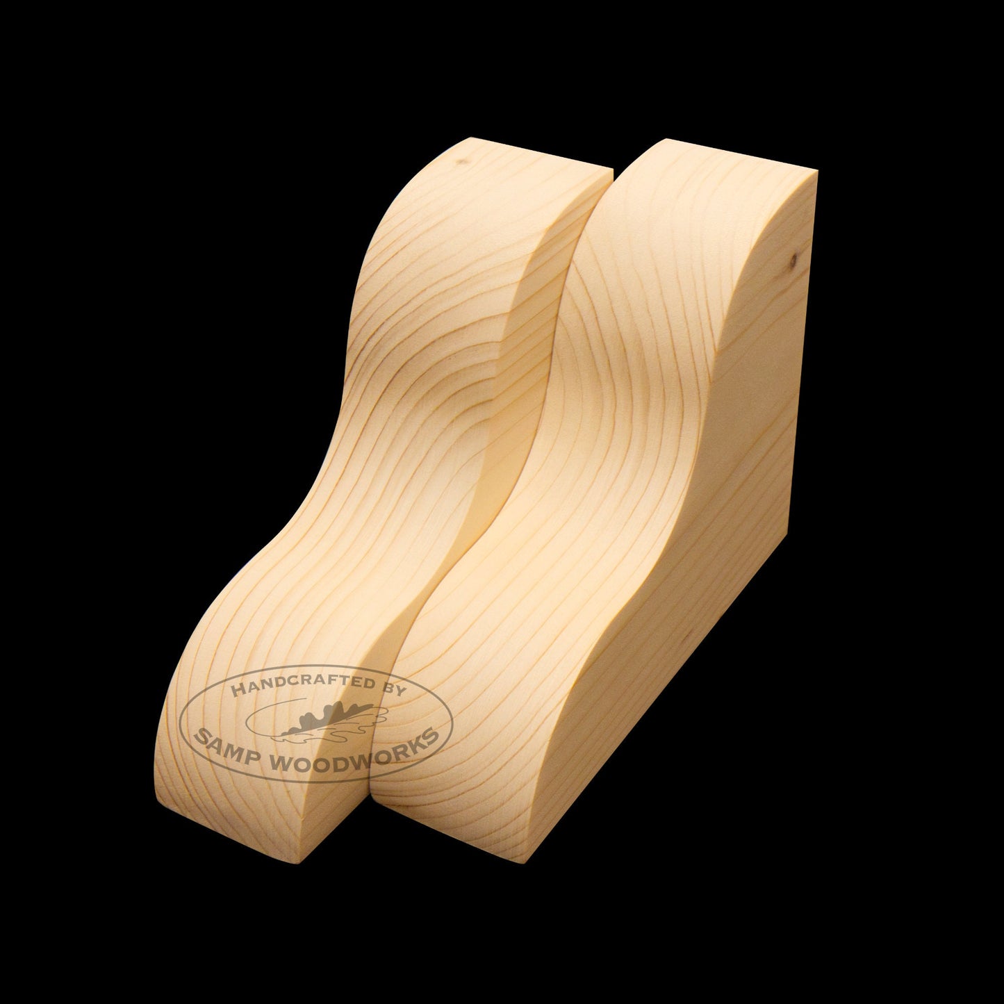 Wooden Corbels Pair - Fireplace & Shelf Support - beige