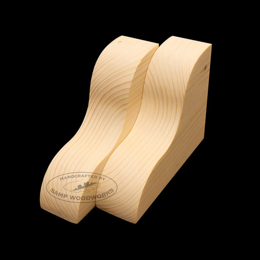Wooden Corbels Pair - Fireplace & Shelf Support - beige