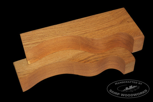 Oak Corbels Pair - Support Brackets in wood - 1